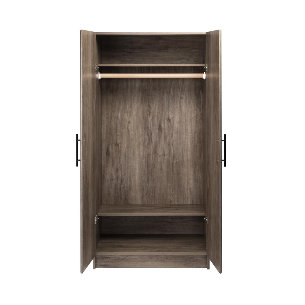 Elite 32 inch Wardrobe Cabinet, Gray. Picture 19