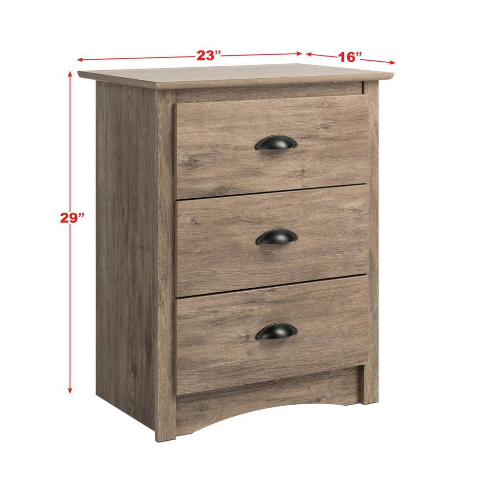 Salt Spring 3-Drawer Tall Nightstand, Drifted Gray. Picture 7