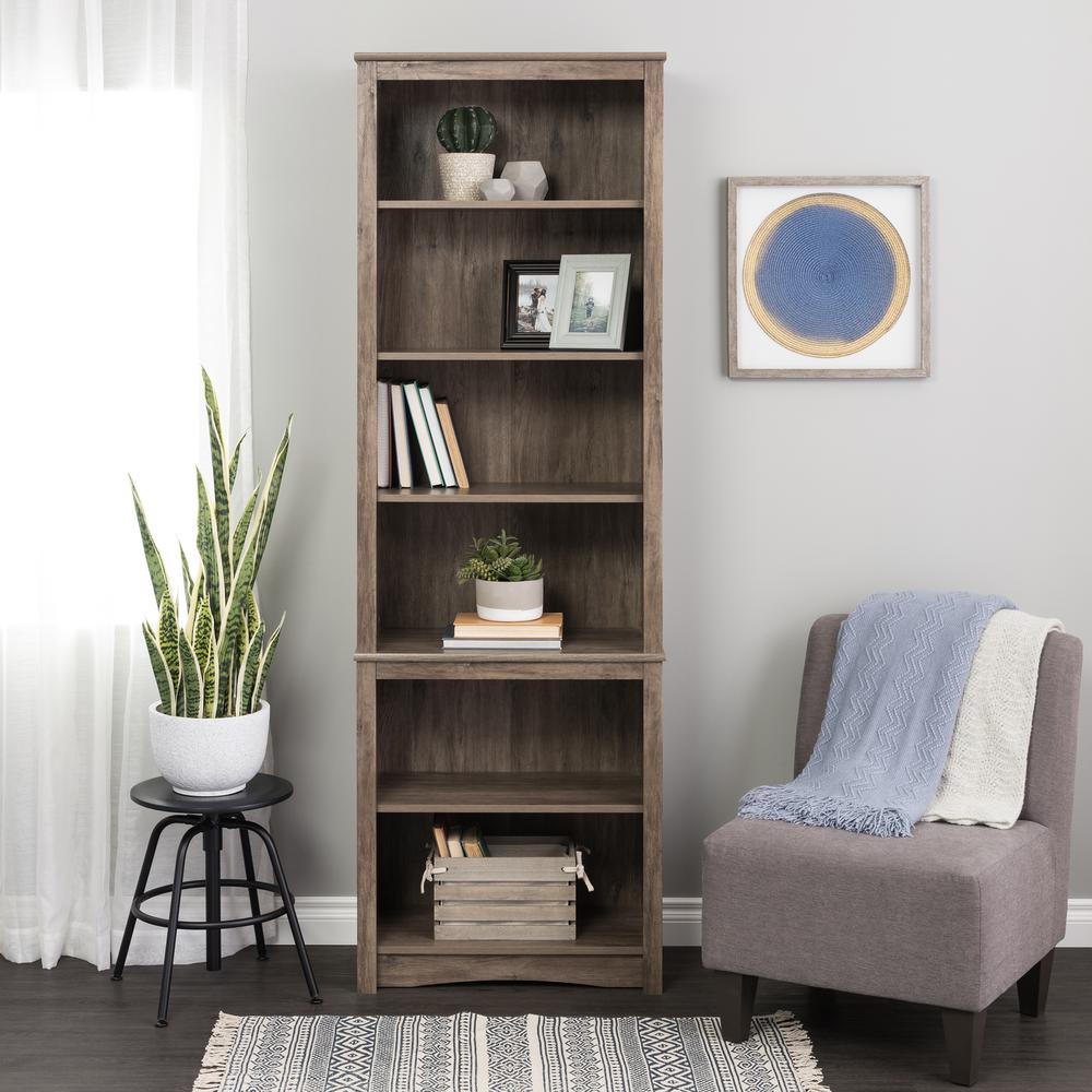 Tall Bookcase, Drifted Gray. Picture 1