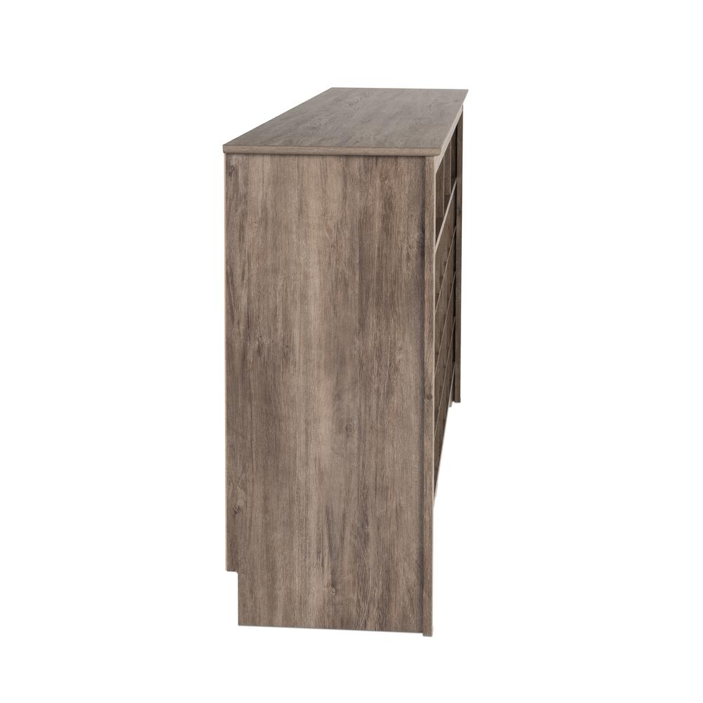 60 inch Shoe Cubby Console, Drifted Grey. Picture 3