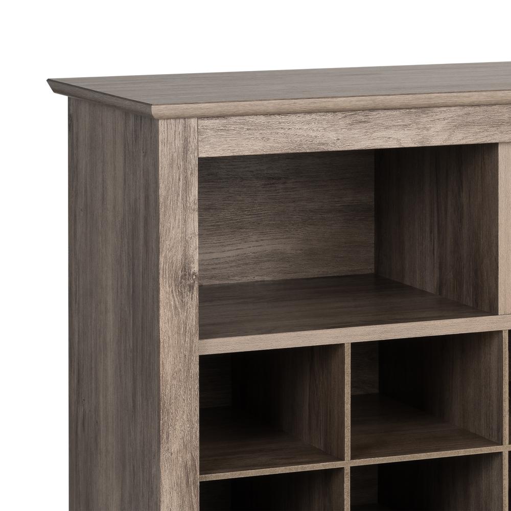 60 inch Shoe Cubby Console, Drifted Grey. Picture 5