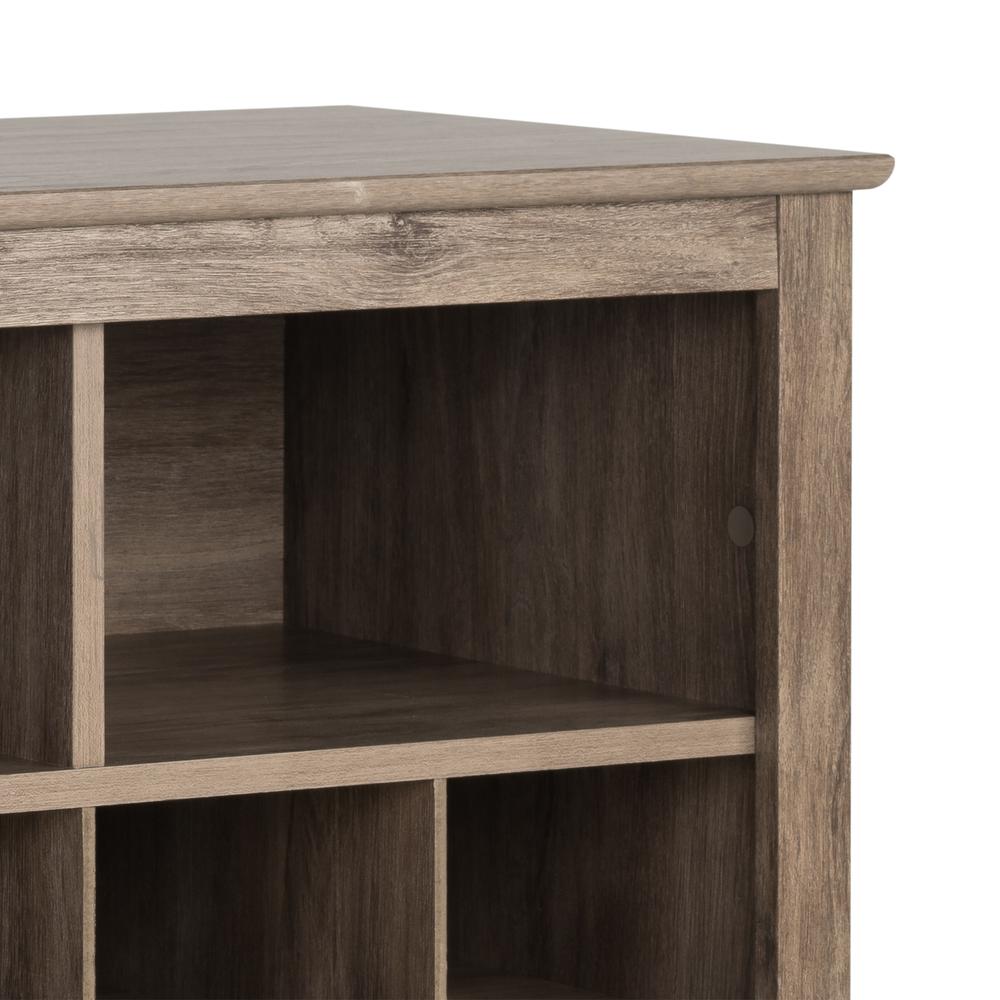 60 inch Shoe Cubby Console, Drifted Grey. Picture 6