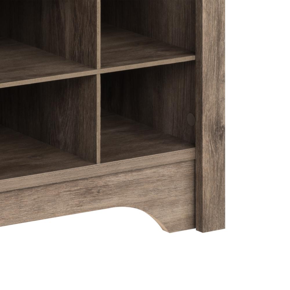 60 inch Shoe Cubby Console, Drifted Grey. Picture 7