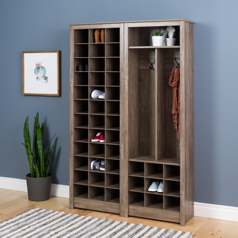 Space-Saving Shoe Storage Cabinet, Drifted Gray. Picture 3