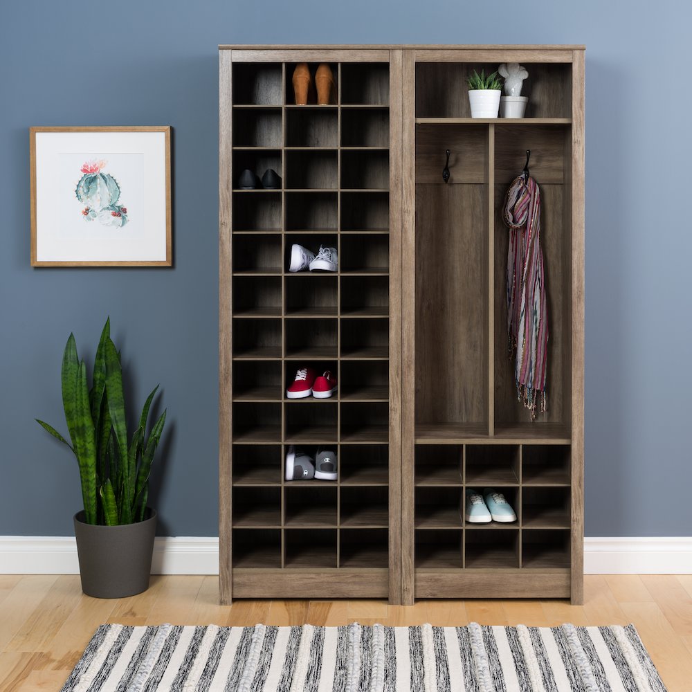 Space-Saving Shoe Storage Cabinet, Drifted Gray. Picture 4