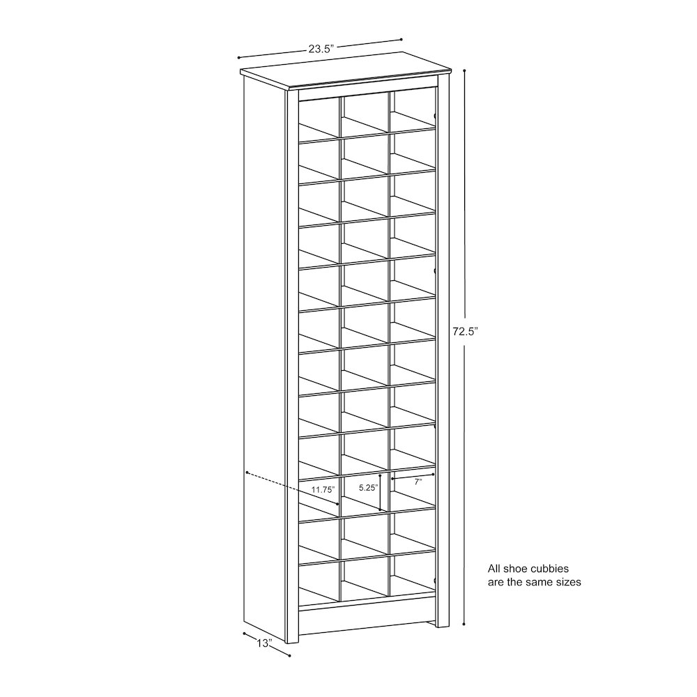 Space-Saving Shoe Storage Cabinet, Drifted Gray. Picture 6