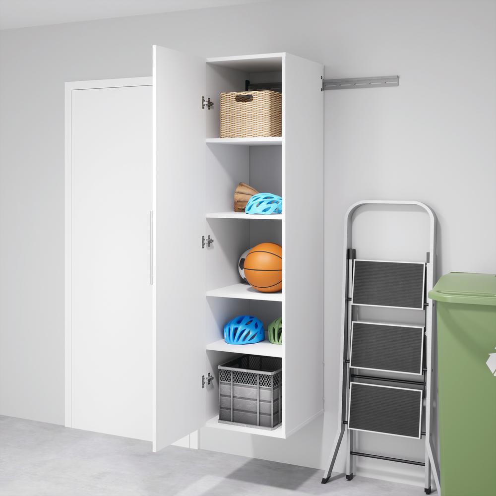 HangUps 18 inch Narrow Storage Cabinet, White. Picture 12