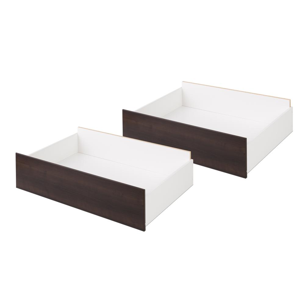 Prepac Select Storage Drawers on Wheels, Espresso - Set of 2. Picture 1