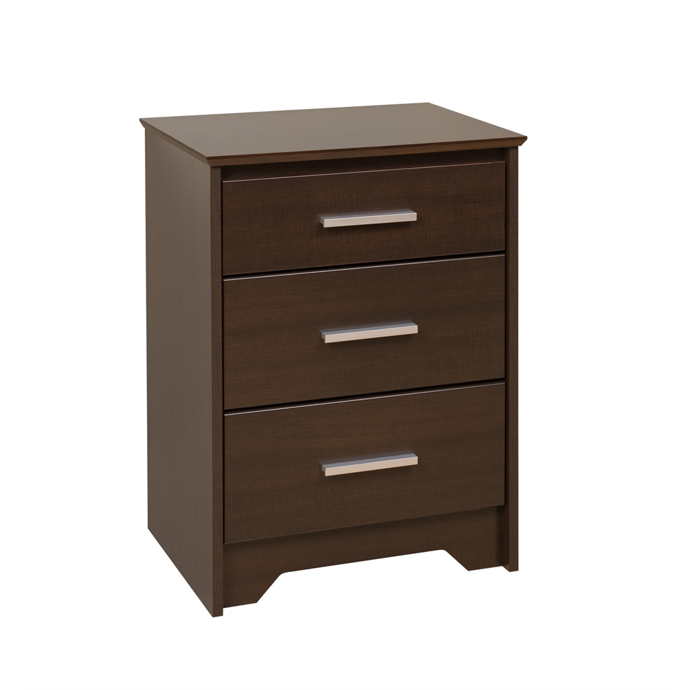 Espresso Coal Harbor 3 Drawer Tall Nightstand. Picture 2