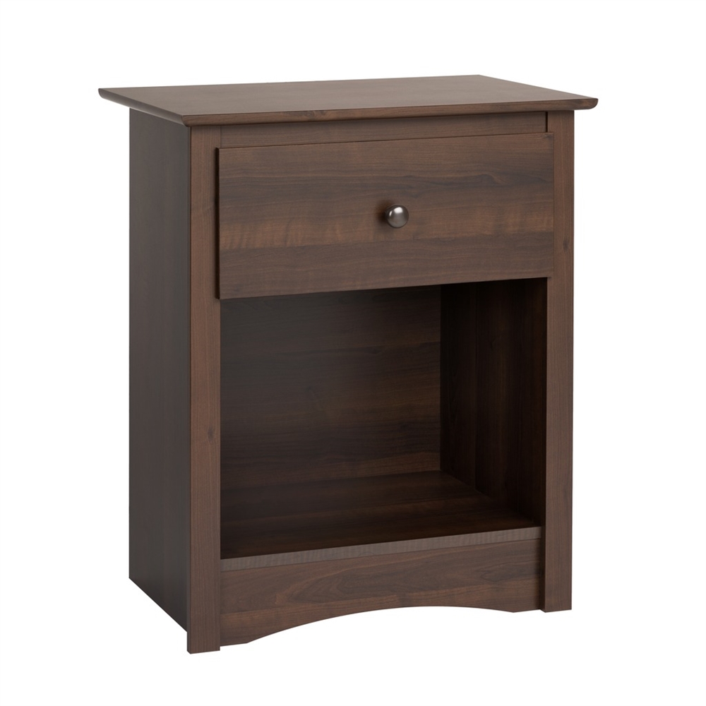 Fremont 1-drawer Tall Nightstand, Espresso. Picture 1