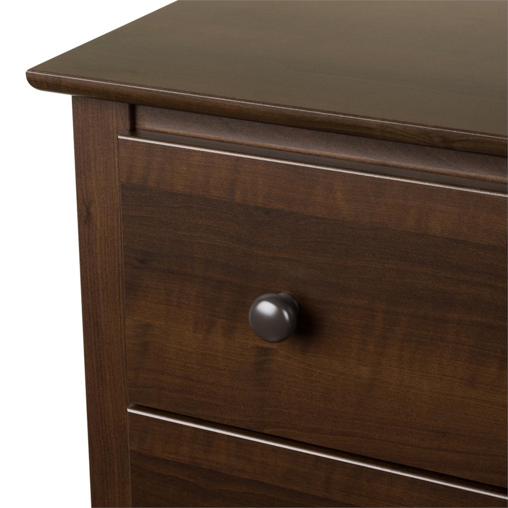 Espresso Fremont Tall 2 Drawer Nightstand with Open Shelf. Picture 4