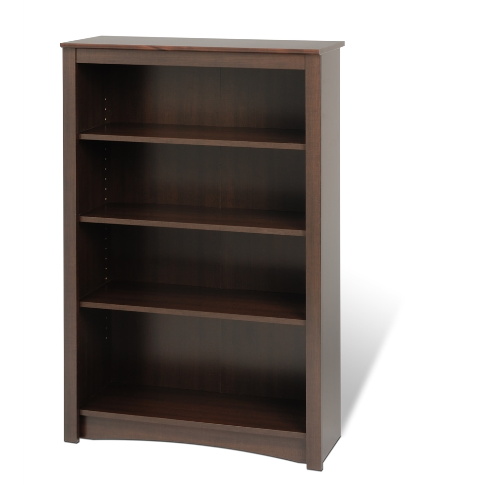 Espresso 4-shelf Bookcase. Picture 2