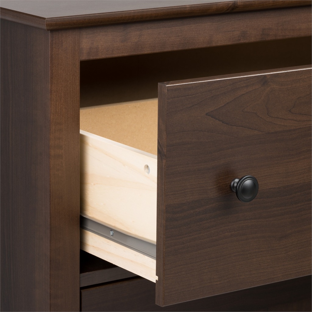 Yaletown 1-Drawer Tall Nightstand, Espresso. Picture 4