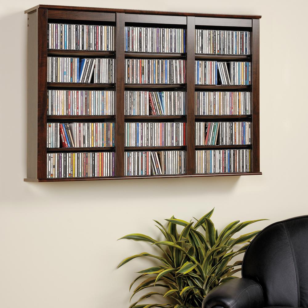 Espresso Triple Wall Mounted Storage. Picture 1