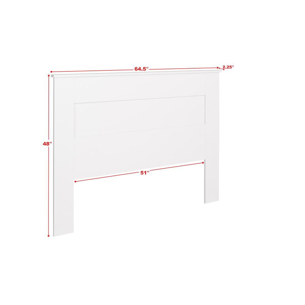Queen Flat Panel Headboard, White. Picture 6