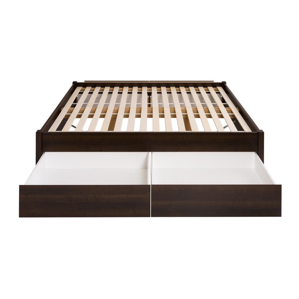 Queen Select 4-Post Platform Bed with 4 Drawers, Espresso. Picture 3