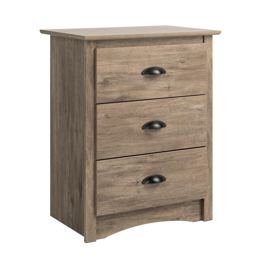 Salt Spring 3-Drawer Tall Nightstand, Drifted Gray. Picture 1