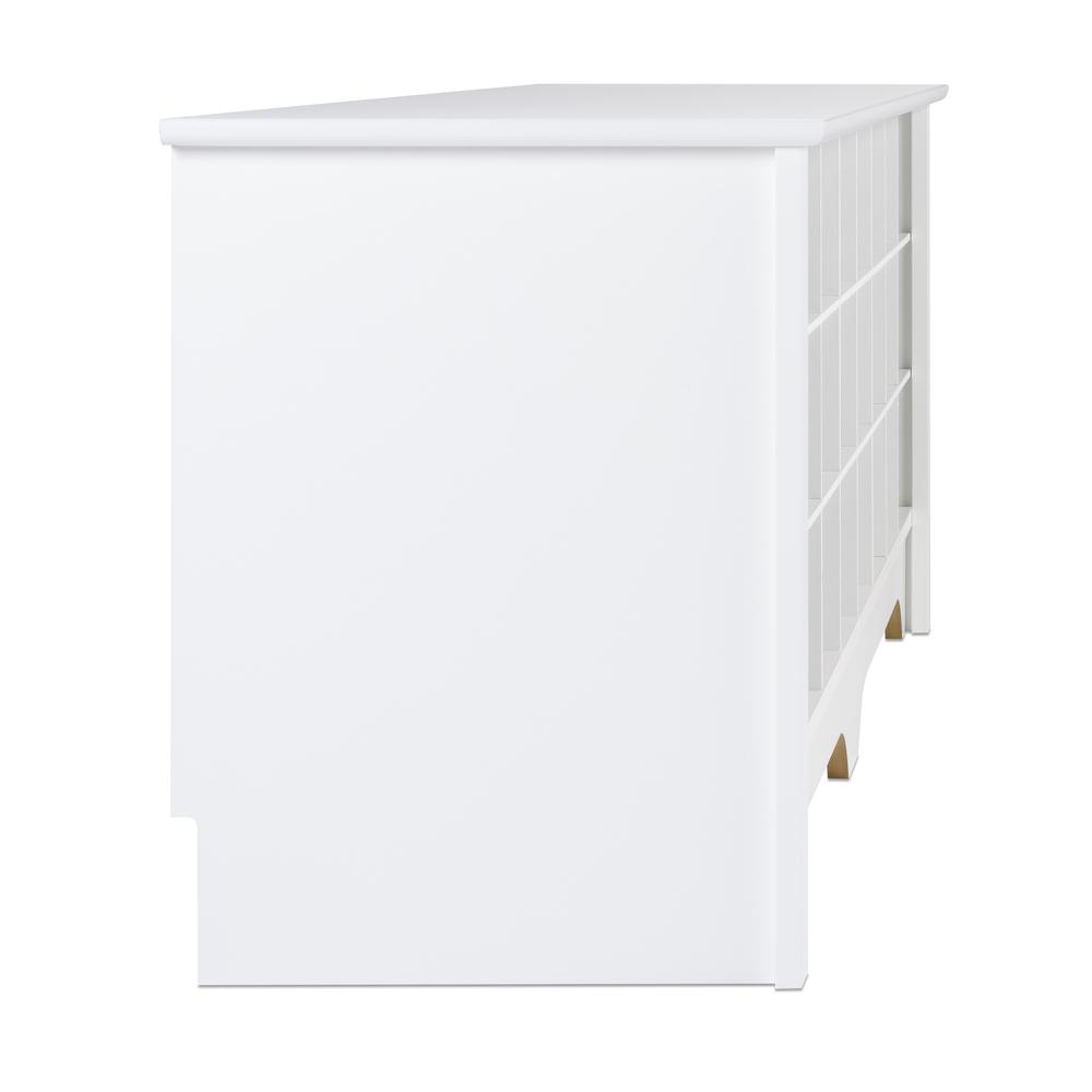 60" Shoe Cubby Bench - White. Picture 6