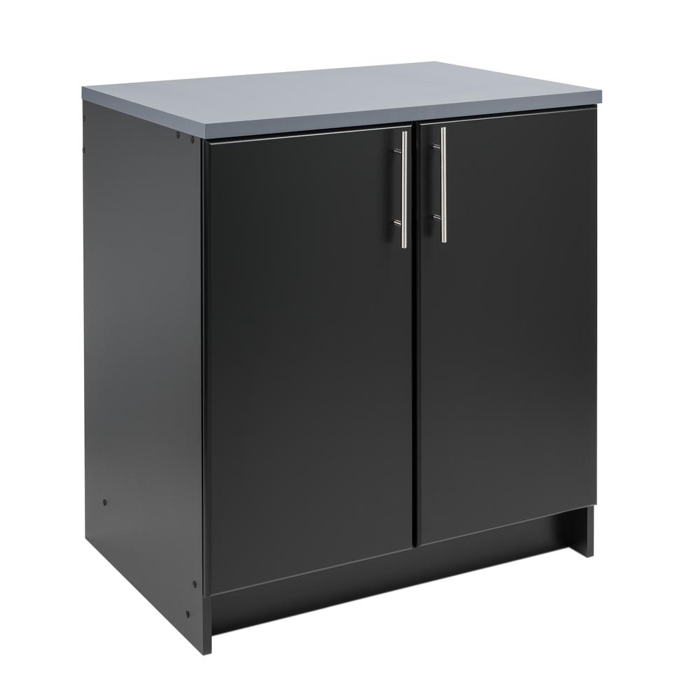 Elite 64" Storage Cabinet Set B - 5 pc - Black. Picture 4