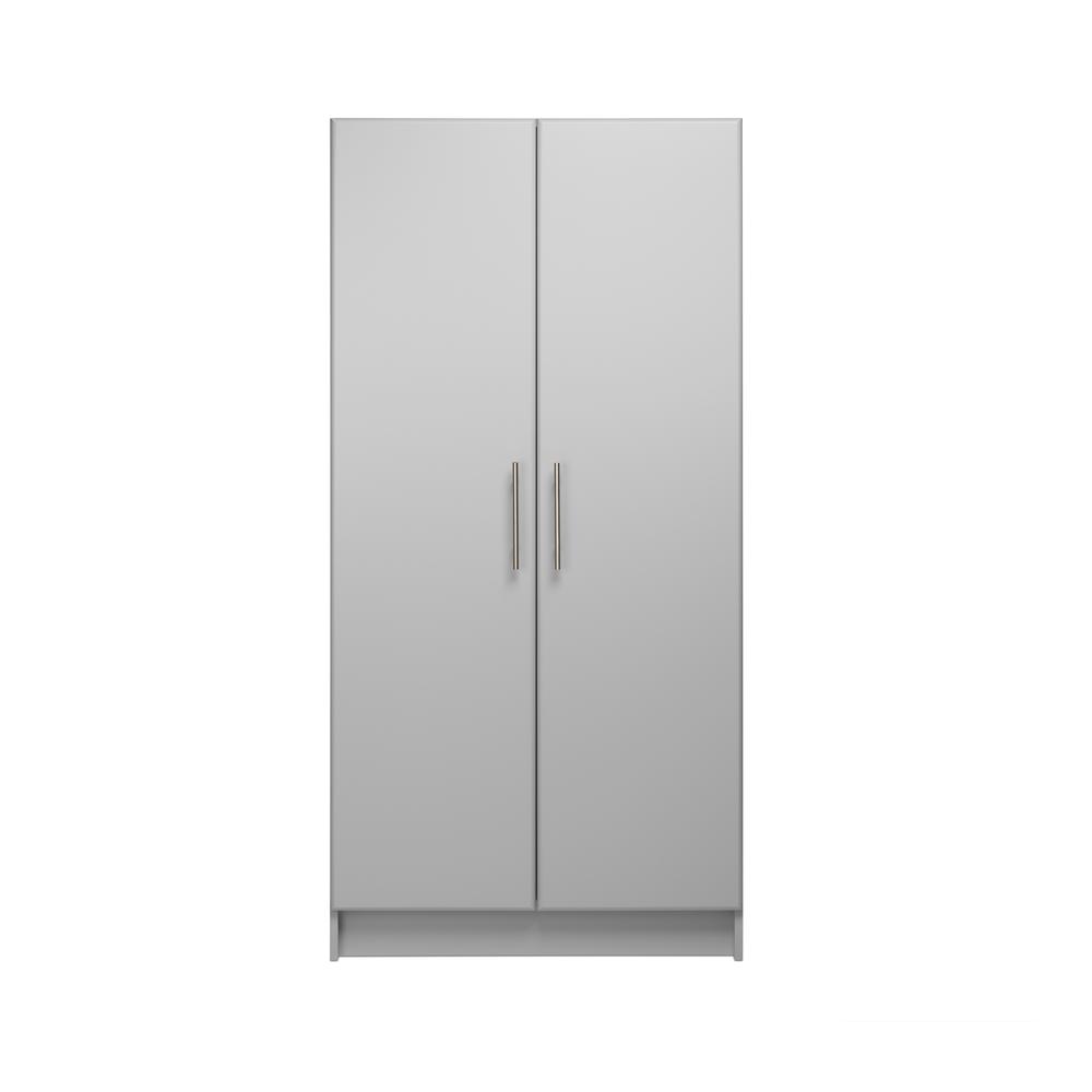 Elite 32 inch Wardrobe Cabinet, Gray. Picture 7