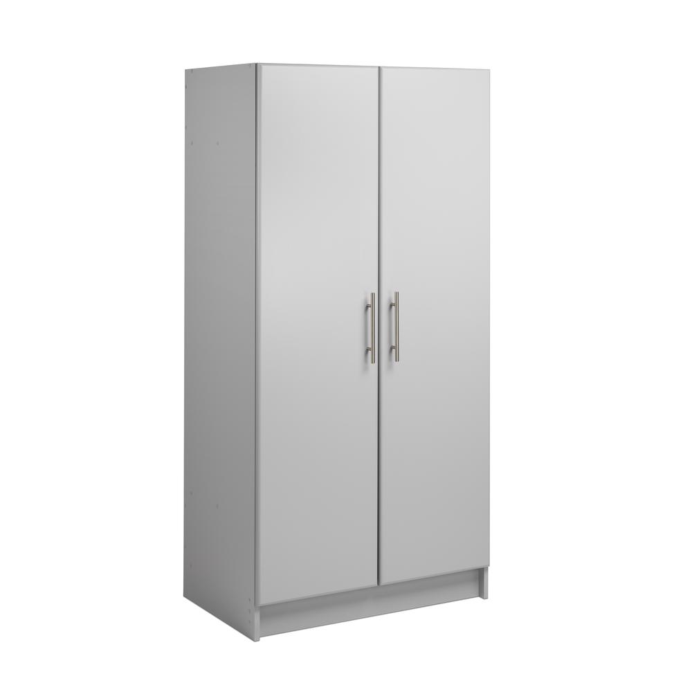 Elite 32 inch Wardrobe Cabinet, Gray. Picture 28