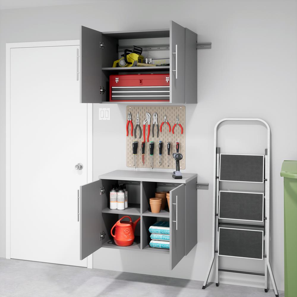 Gray HangUps Work Storage Cabinet Set N -2pc. Picture 1