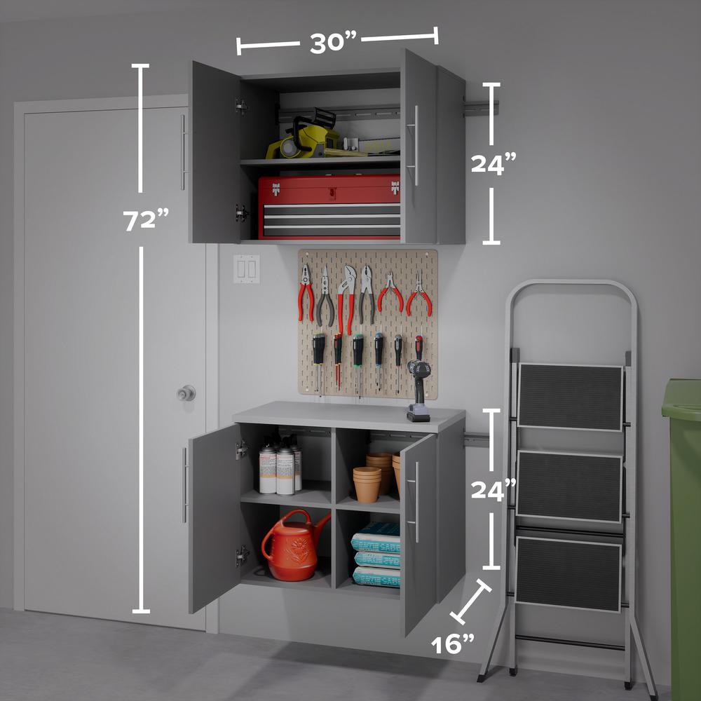Gray HangUps Work Storage Cabinet Set N -2pc. Picture 12