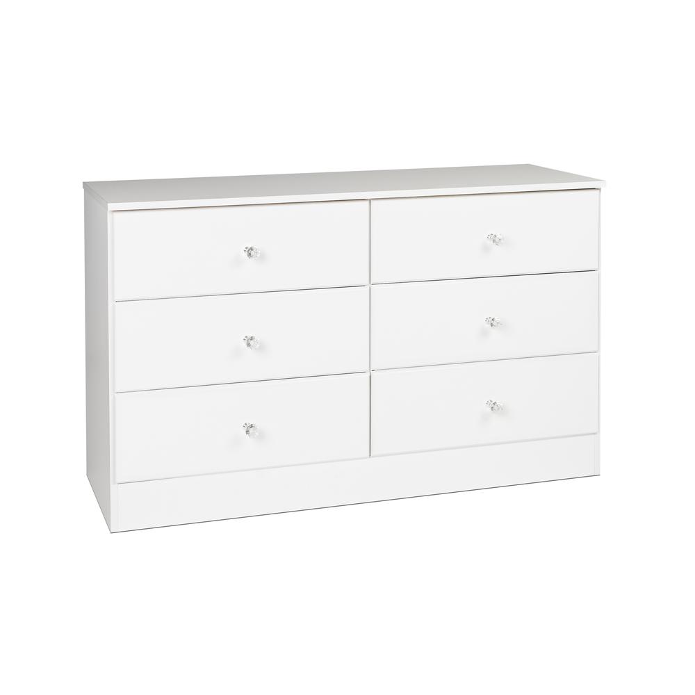 Astrid 6-Drawer Dresser, Crystal White. Picture 1