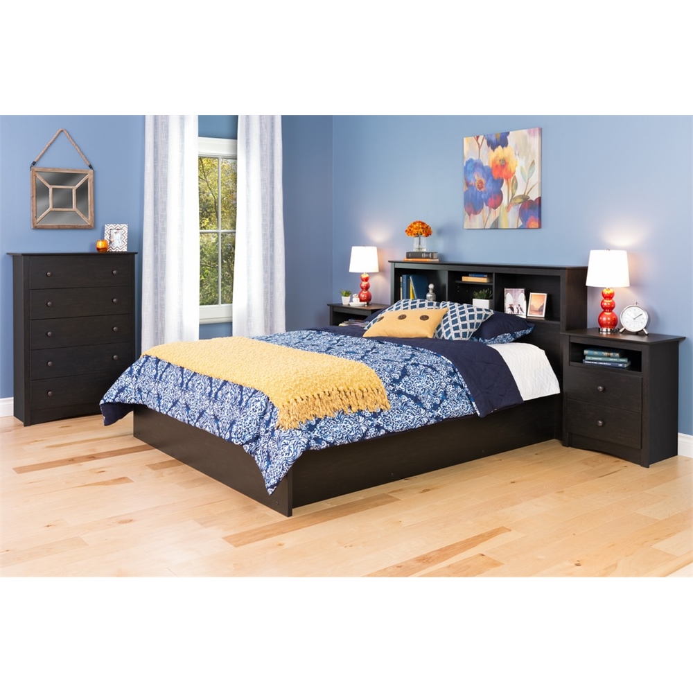 Sonoma 2-Drawer Nightstand, Washed Black. Picture 4
