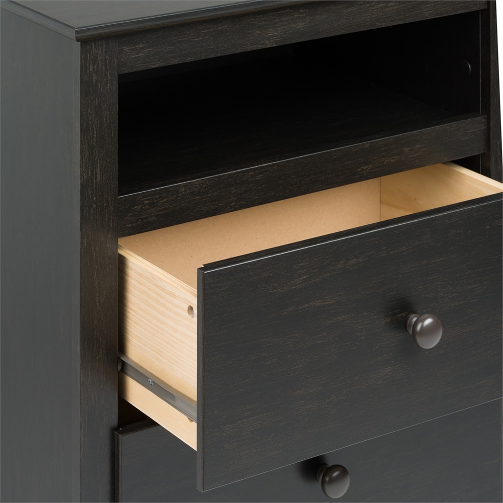 Sonoma 2-Drawer Nightstand, Washed Black. Picture 5