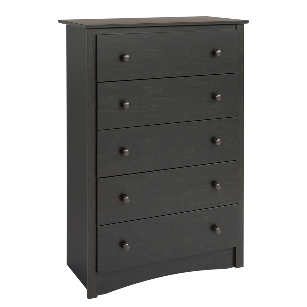 Sonoma 5-Drawer Chest, Washed Black. Picture 1