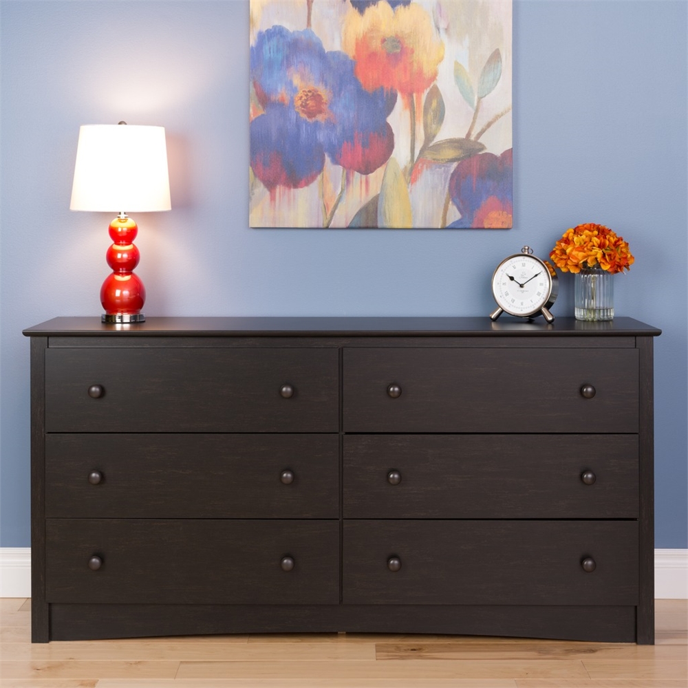 Sonoma 6-Drawer Chest, Washed Black. Picture 2