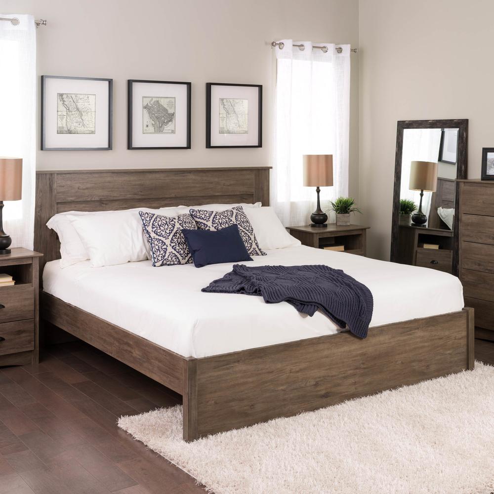 King Select 4-Post Platform Bed, Drifted Gray. Picture 5