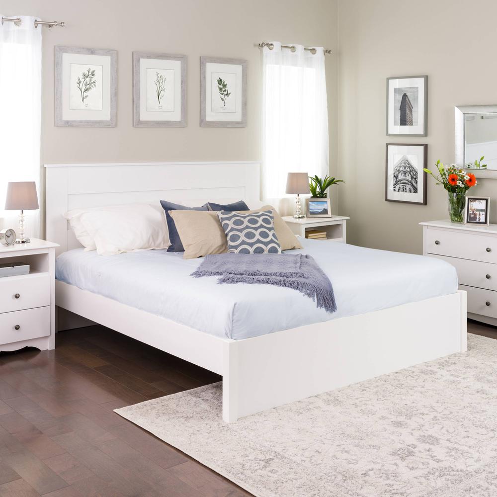 King Select 4-Post Platform Bed, White. Picture 5