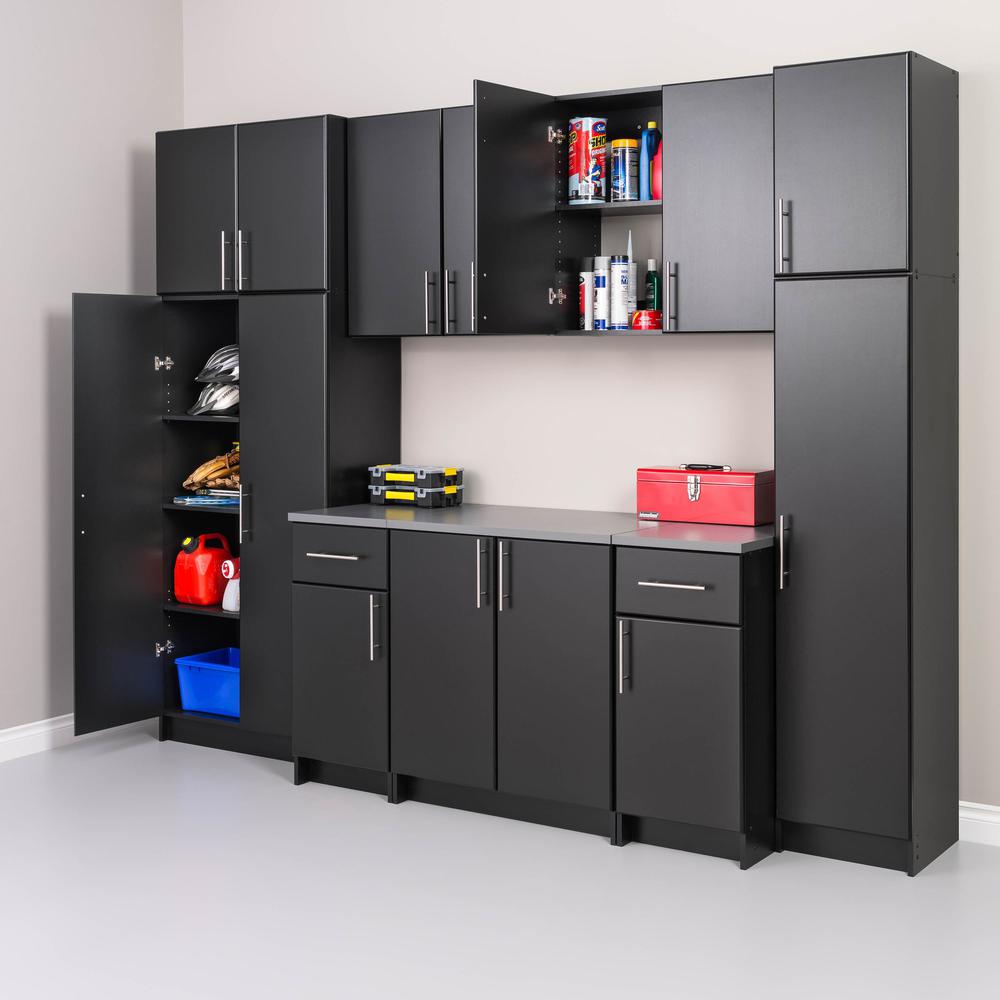 Elite 32" Storage Cabinet, Black. Picture 7