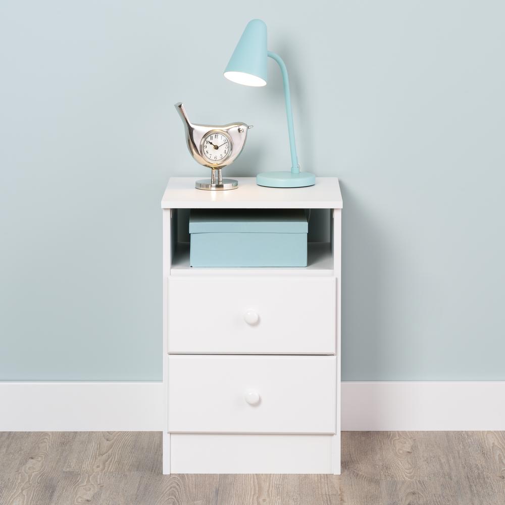 Astrid 2-Drawer Nightstand, White. Picture 6