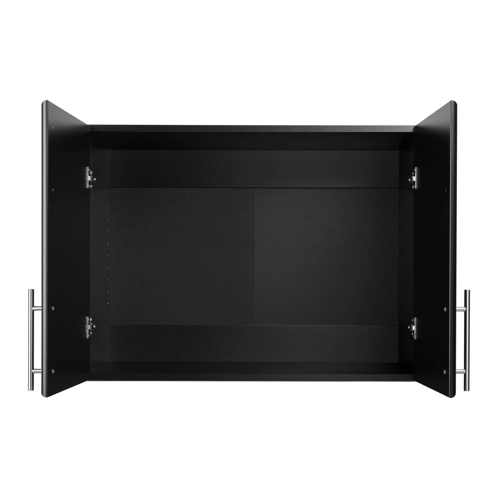Elite 32” Stackable Wall Cabinet, Black. Picture 4