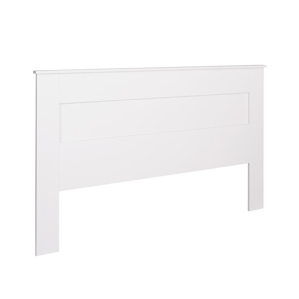 King Flat Panel Headboard, White. Picture 1