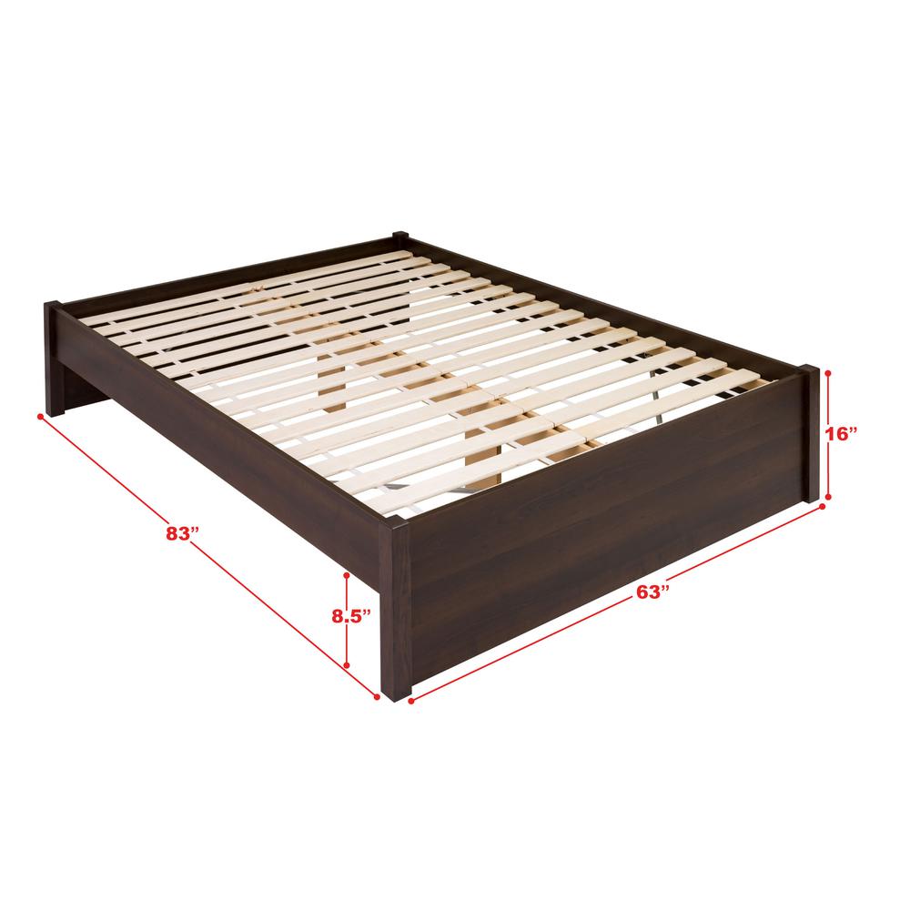 Queen Select 4-Post Platform Bed, Espresso. Picture 6