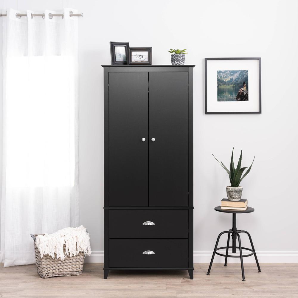Yaletown Armoire, Black. Picture 8