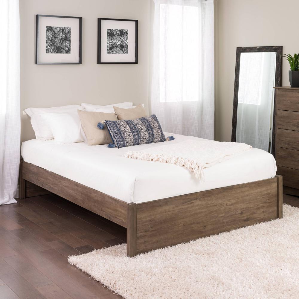 Queen Select 4-Post Platform Bed, Drifted Gray. Picture 4