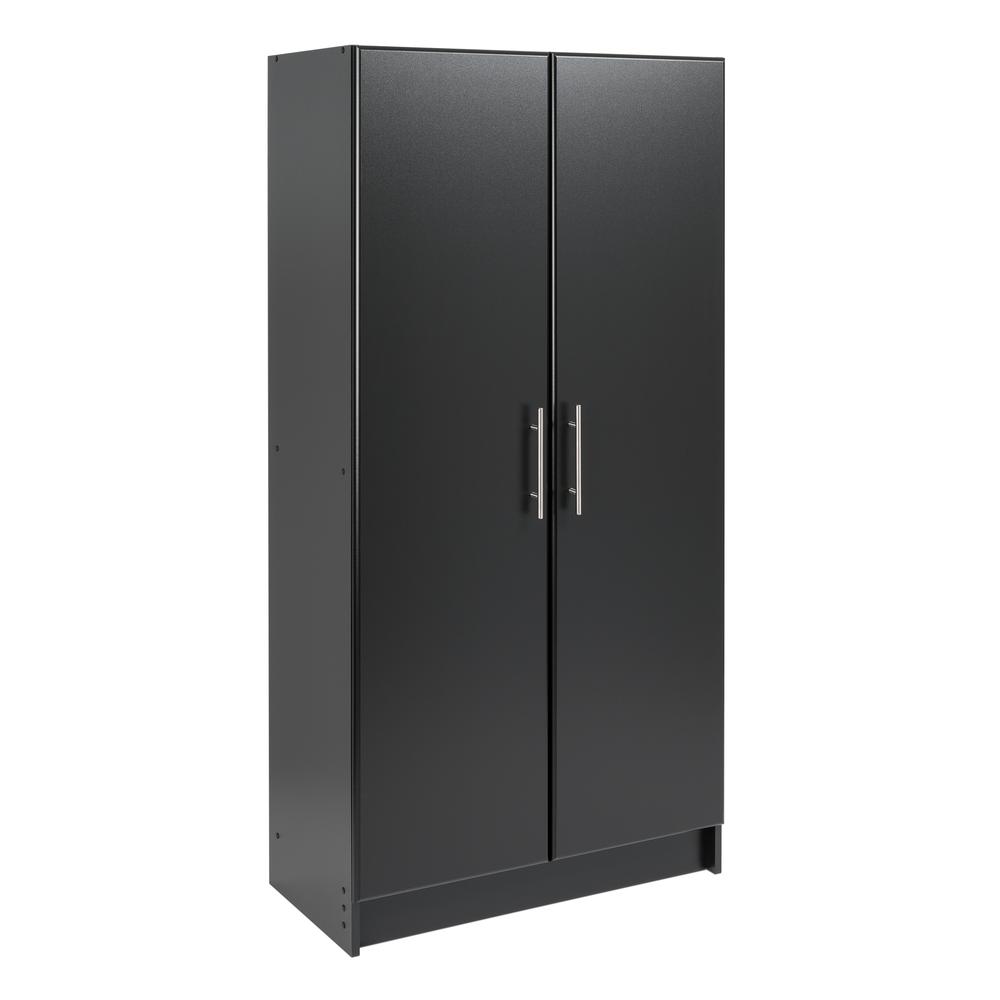Elite 80" Storage Cabinet Set C - 6 pc - Black. Picture 1