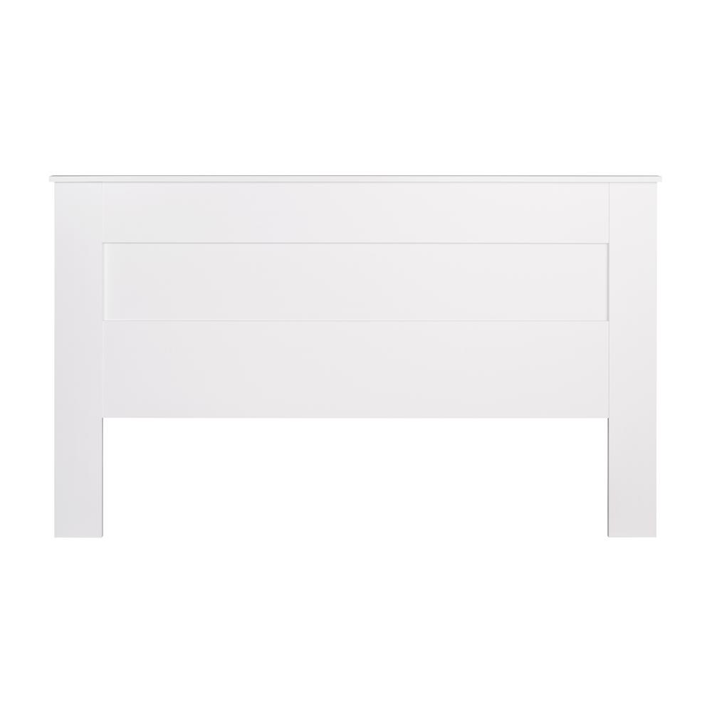 King Flat Panel Headboard, White. Picture 2