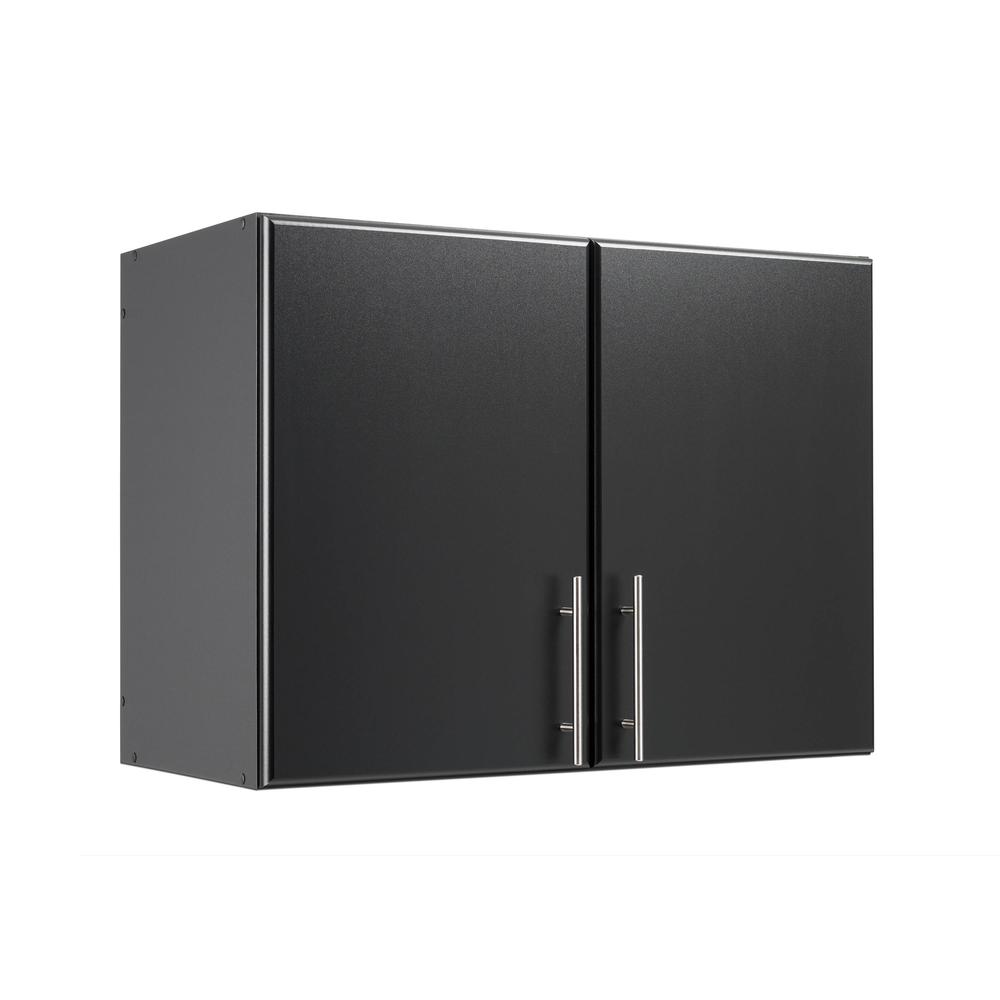 Elite 32” Stackable Wall Cabinet, Black. Picture 1