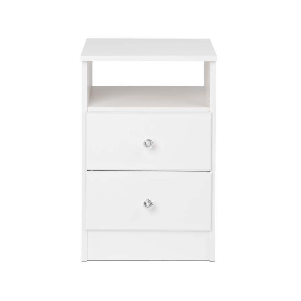Astrid 2-Drawer Nightstand, Crystal White. Picture 4