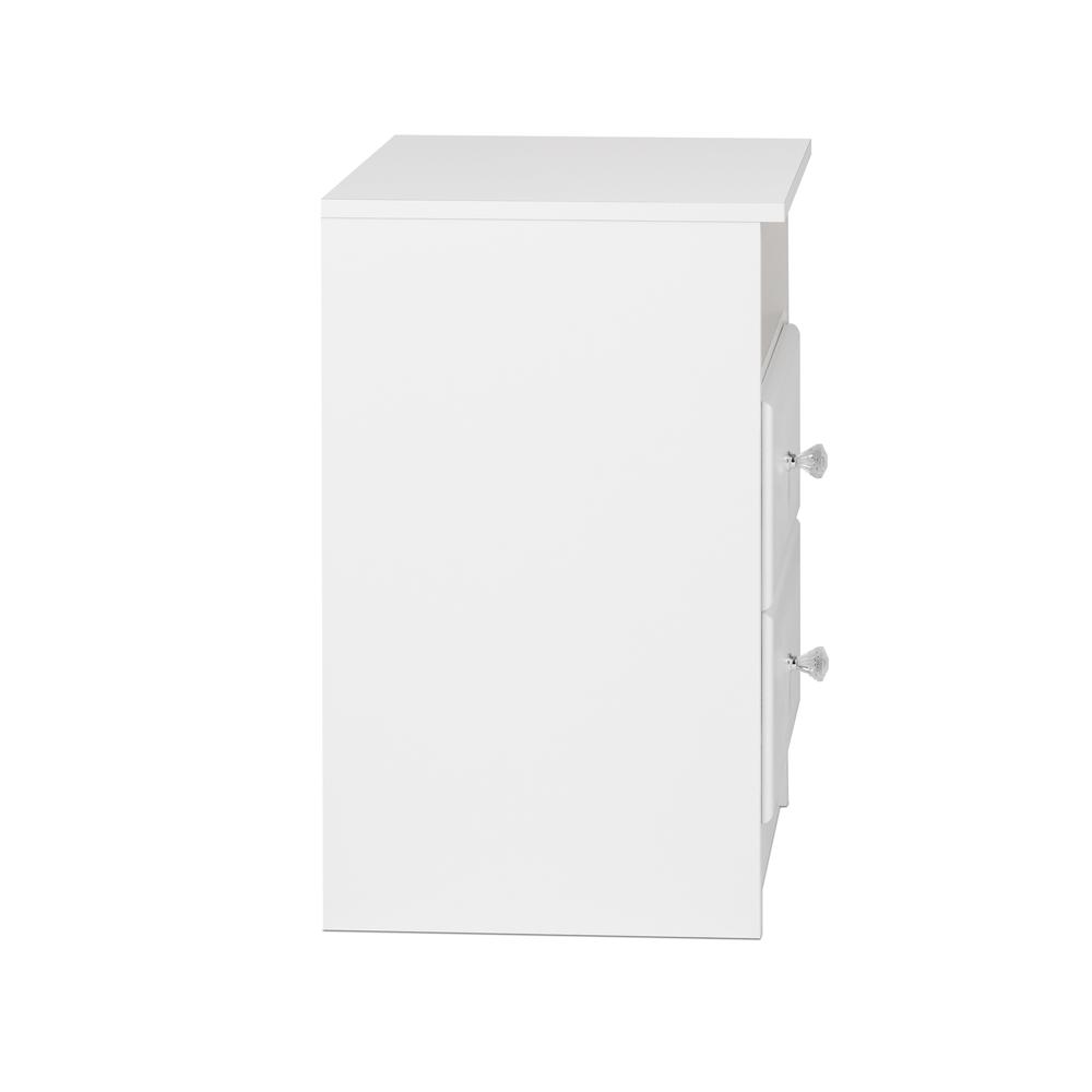 Astrid 2-Drawer Nightstand, Crystal White. Picture 3