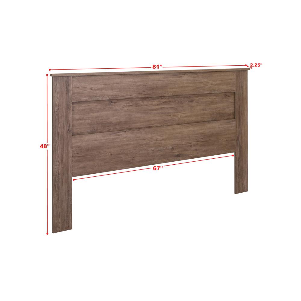 King Flat Panel Headboard, Drifted Gray. Picture 6