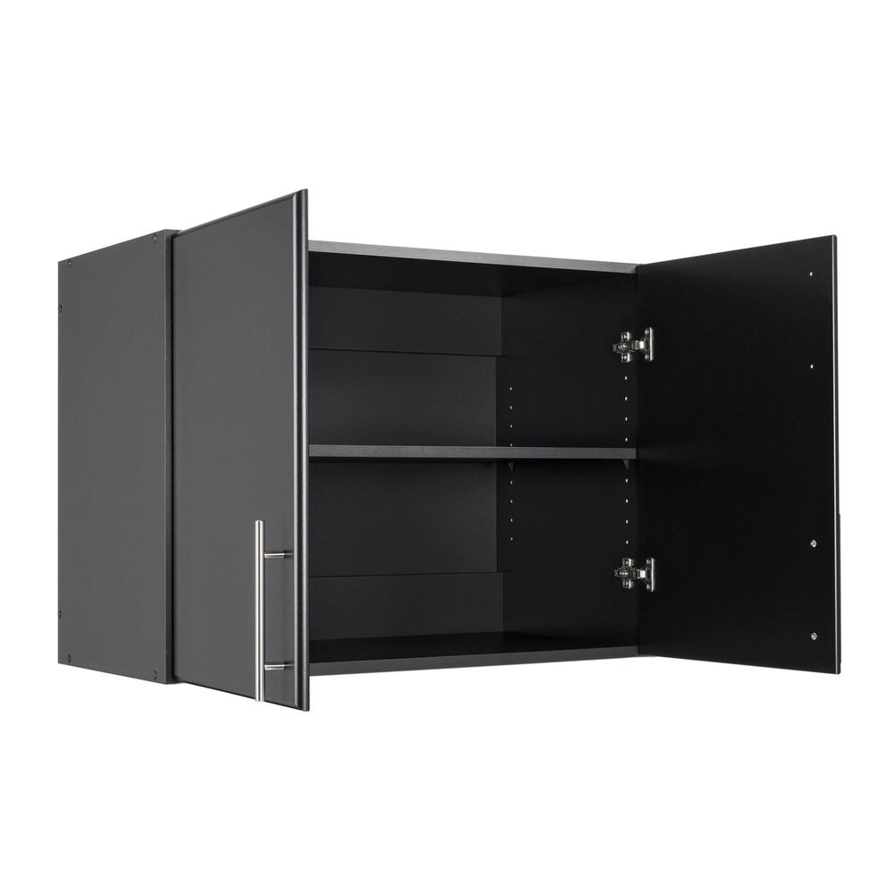 Elite 32” Stackable Wall Cabinet, Black. Picture 2