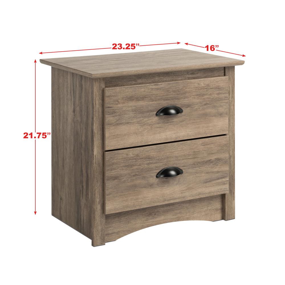 Salt Spring 2-Drawer Nightstand, Drifted Gray. Picture 7