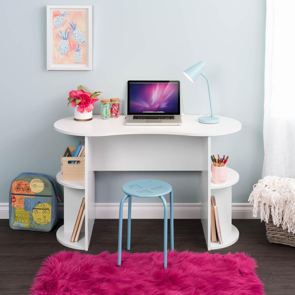 Kurv Compact Student Desk with Storage, White. Picture 6